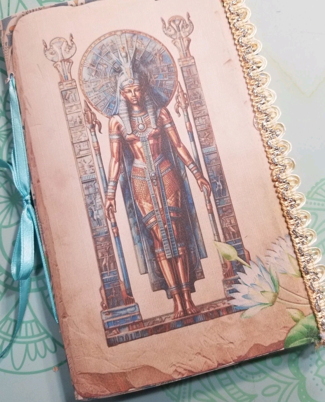 Junk Journal Booklet Blank “EGYPTIAN WONDERS” HANDMADE 5.5″x8.5″