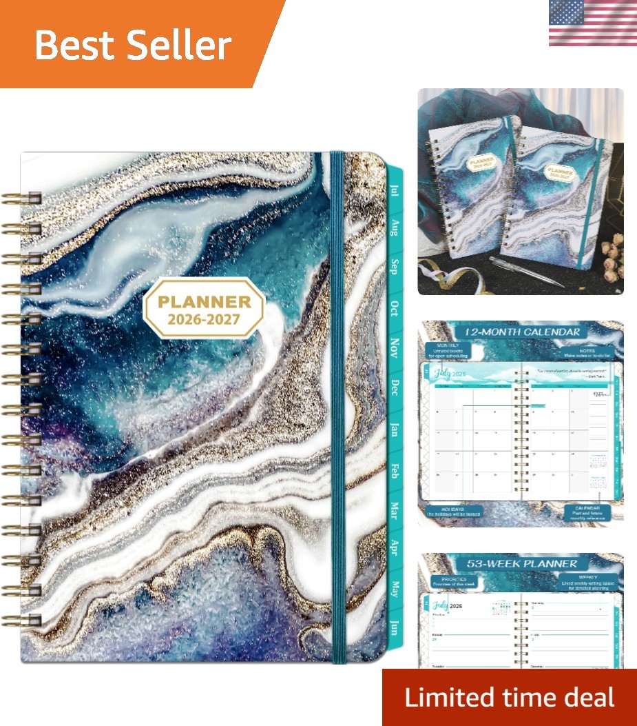 Blue 8.5 x 6.4 Inch Academic Planner 2026-2027 – Ideal for Schools & Offices