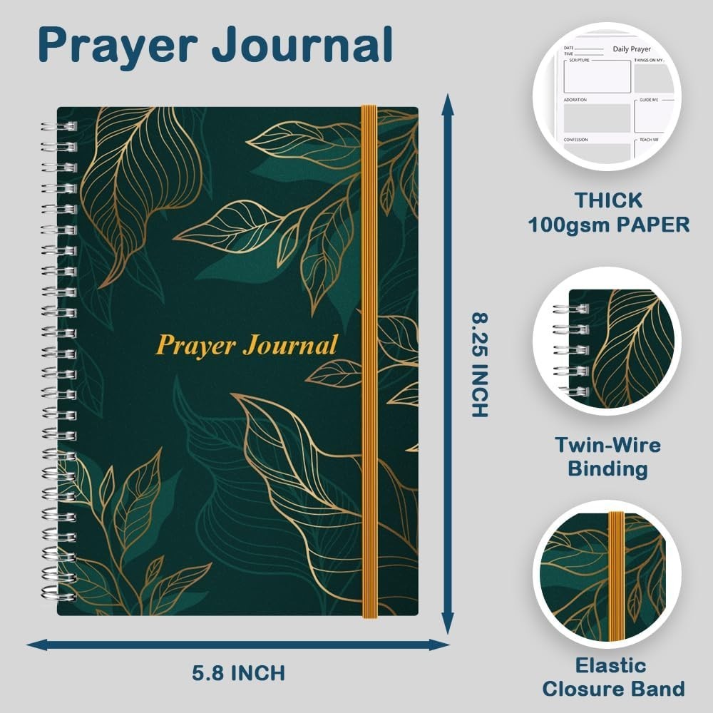 Acid-Free Prayer Journal with Scripture – Mindfulness & Gratitude Focus