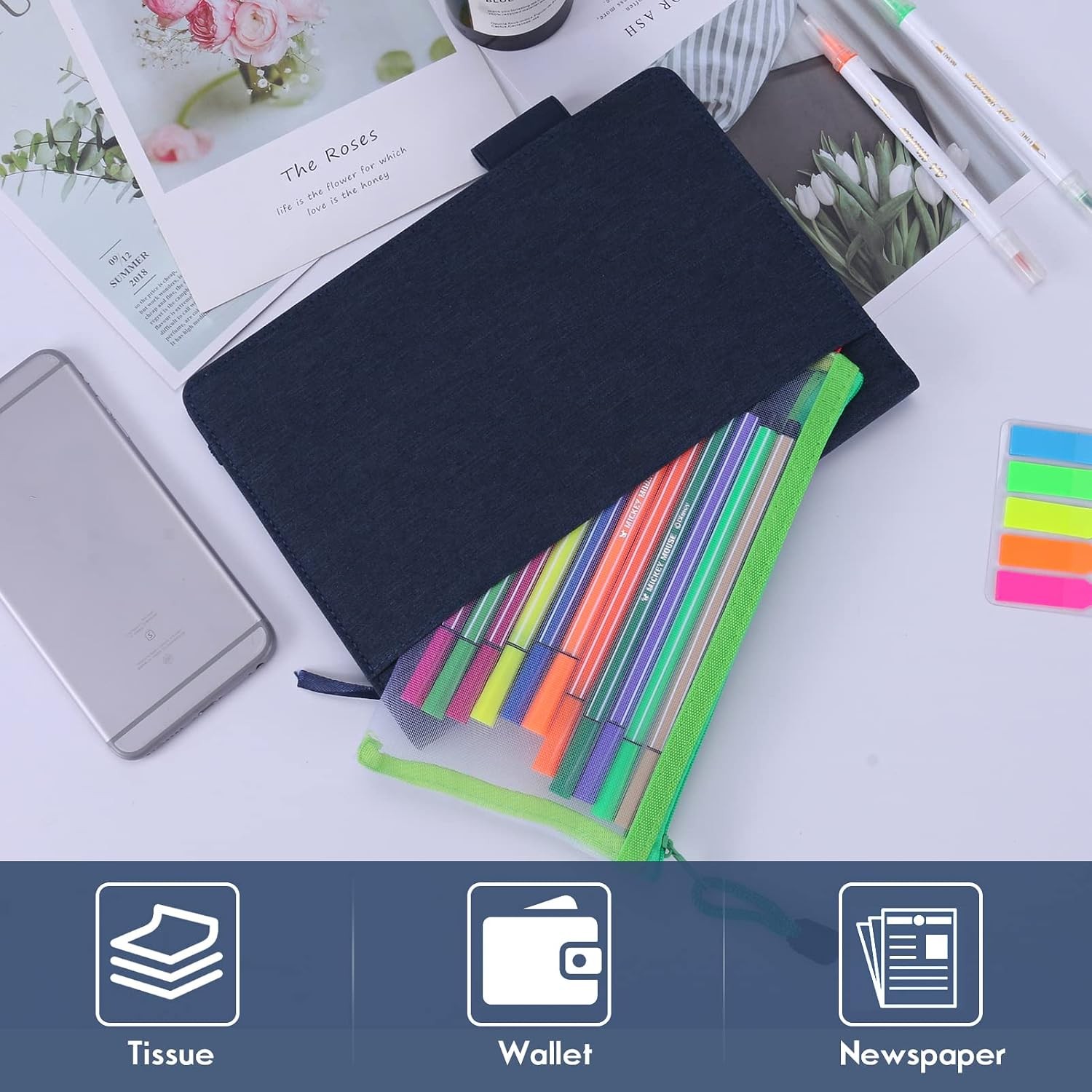 Folio Cover Compatible with Rocketbook, Portfolio Organizer, Waterproof Fabri…