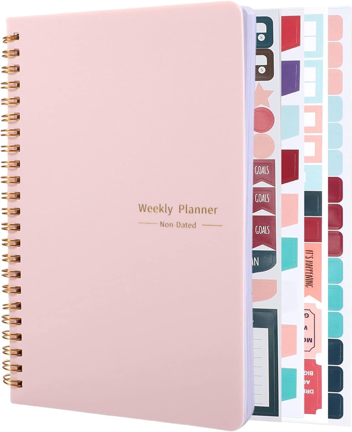 Undated Weekly Planner with Habit Tracker, 52 Weeks To Do List Notebook A5 Weekl