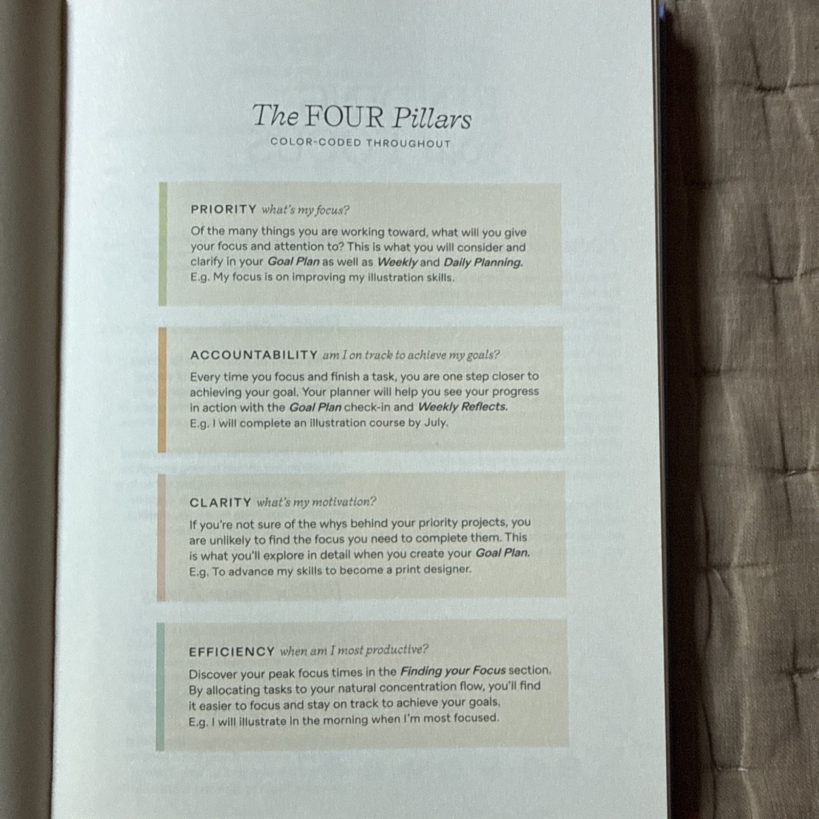 Papier Start Fresh Every Day Productivity Planner Hardcover 192 Pages Organizer￼