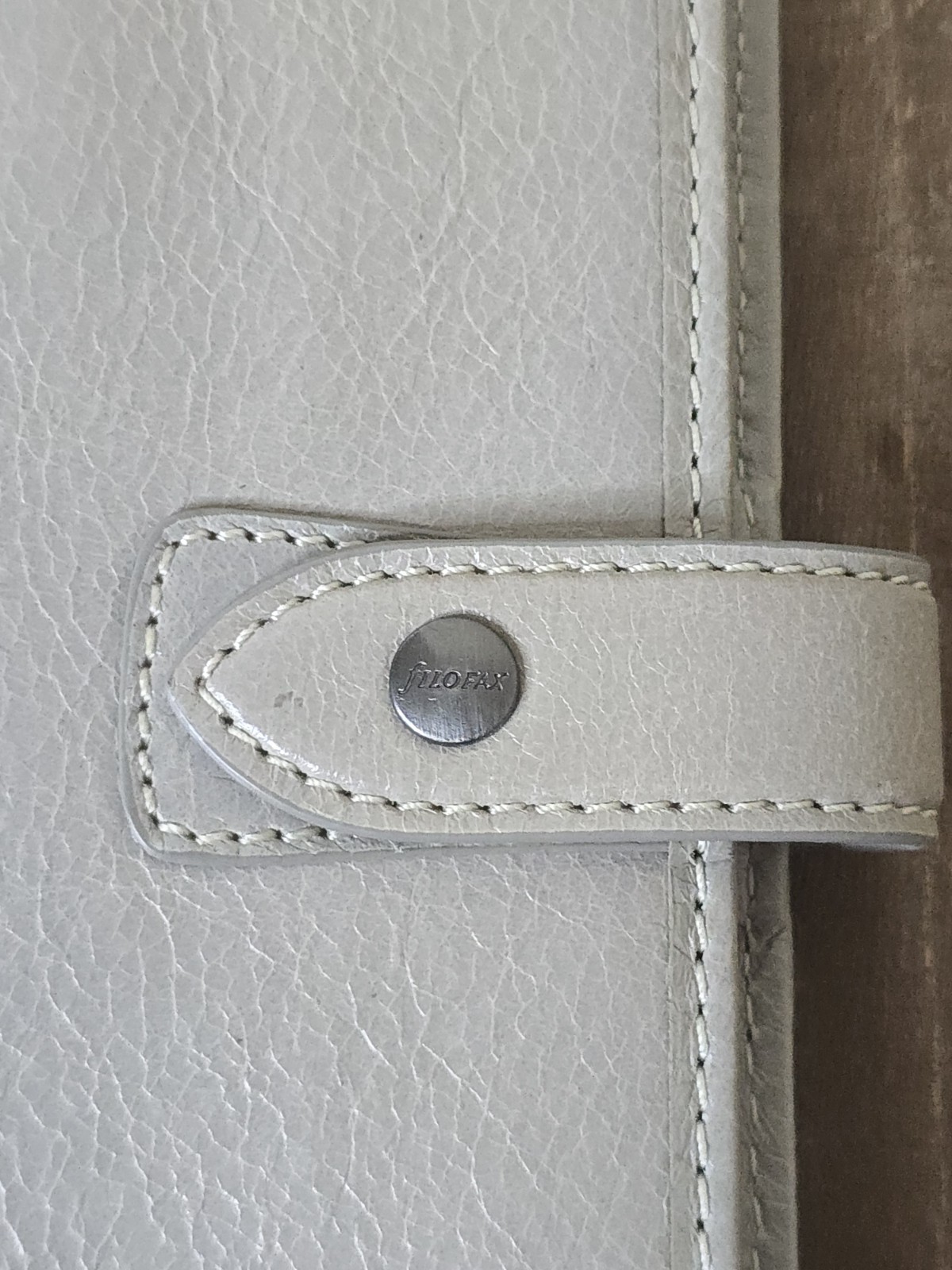 Filofax Malden Pocket Organizer Gray Antiqued Leather Planner Binder Zip Pocket