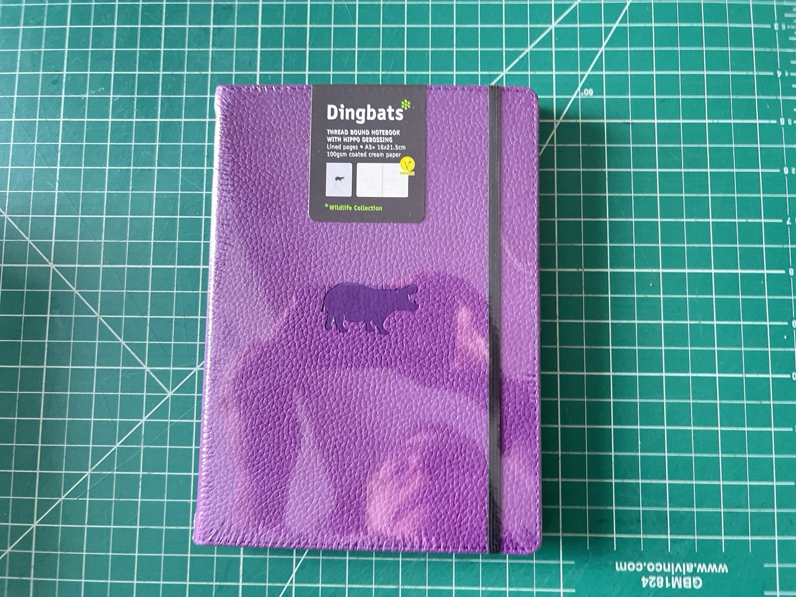 NEW – Dingbats notebook – Purple With Hippo – Lined