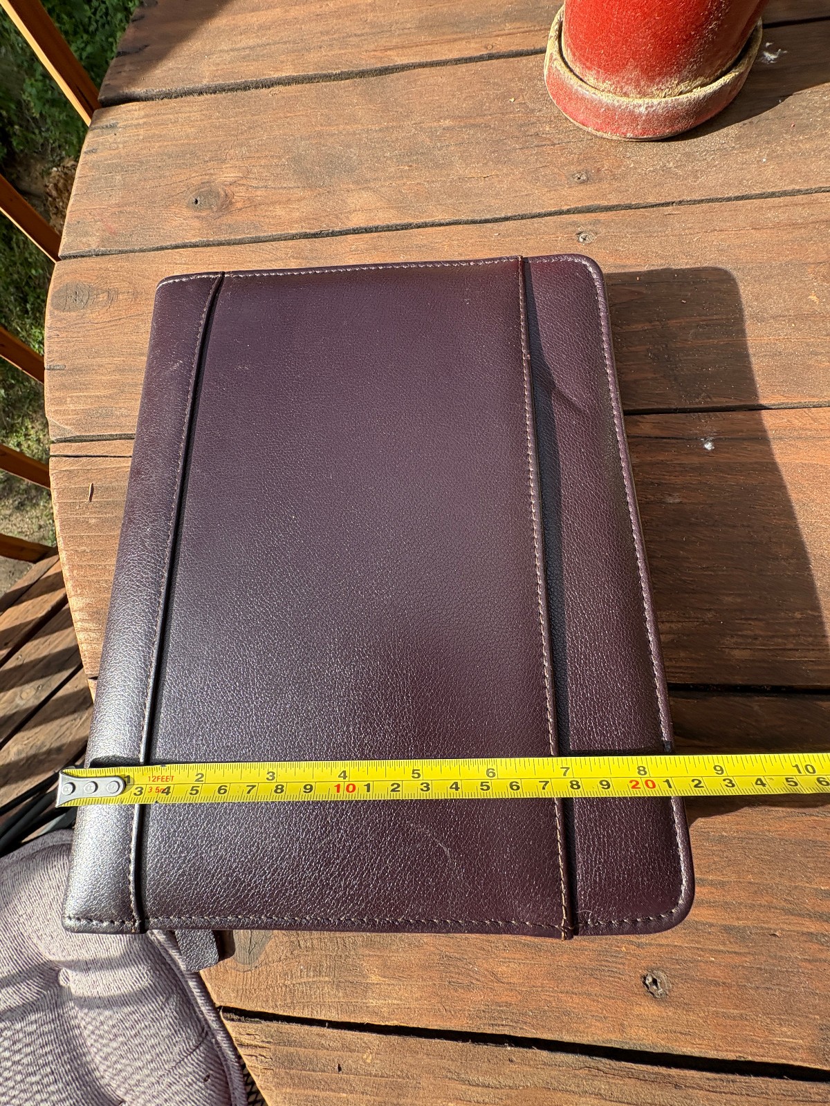 Franklin Covey Leather Planner 8″x10″ Leather Burgundy Zip 7 Ring Binder