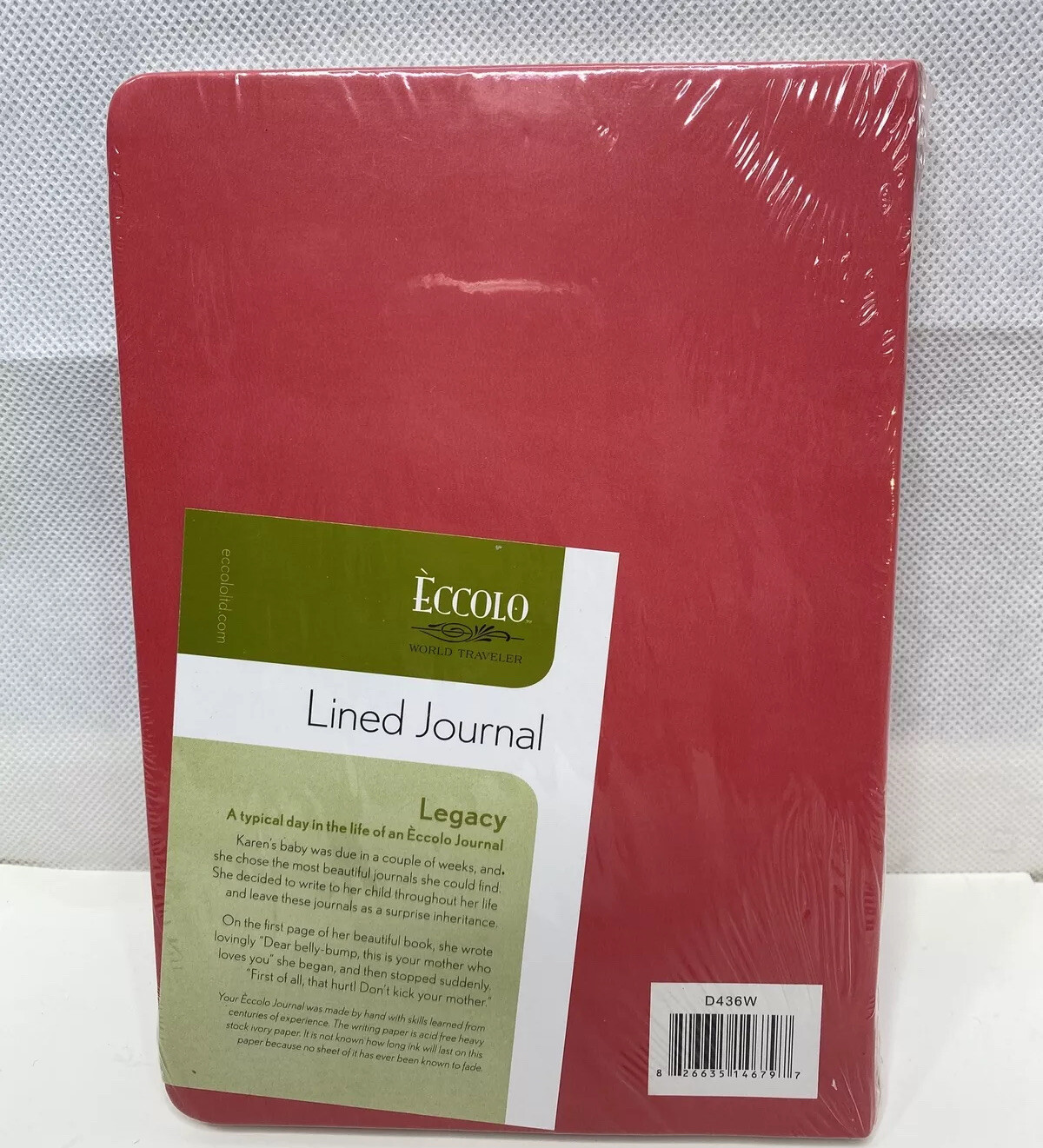 Eccolo World Traveler Pink Soft Cover Lined Journal Enjoy Every Moment 5.75×8.25