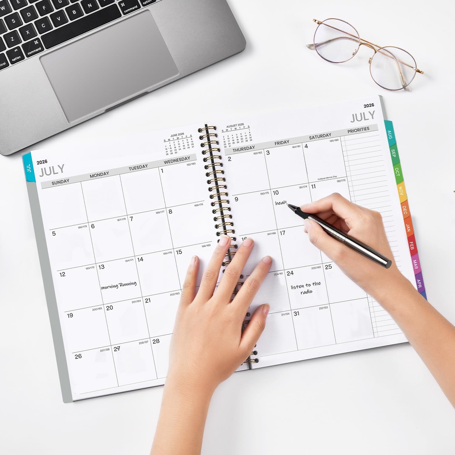 2026-2027 Appointment Book/Planner – Weekly & Monthly 9×11 inches, Grey