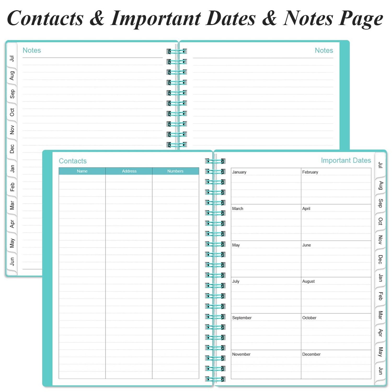 2026-2027 Planner – A5 Weekly & Monthly Planner Spiral Bound, July 2026 – Jun…