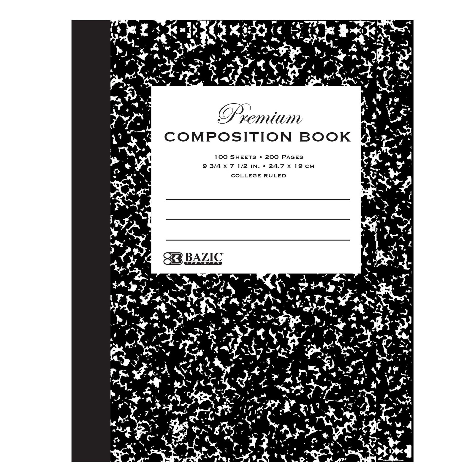 BAZIC PRODUCTS Composition Notebook 1 Unit, College Ruled (100 Sheets)