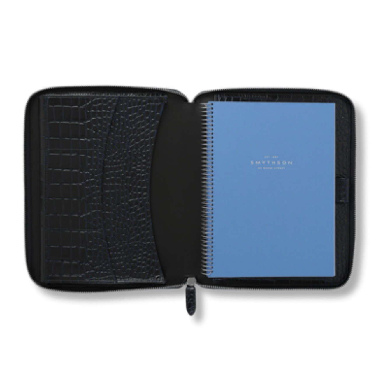 A5 Writing Folder with Zip in Mara – Navy