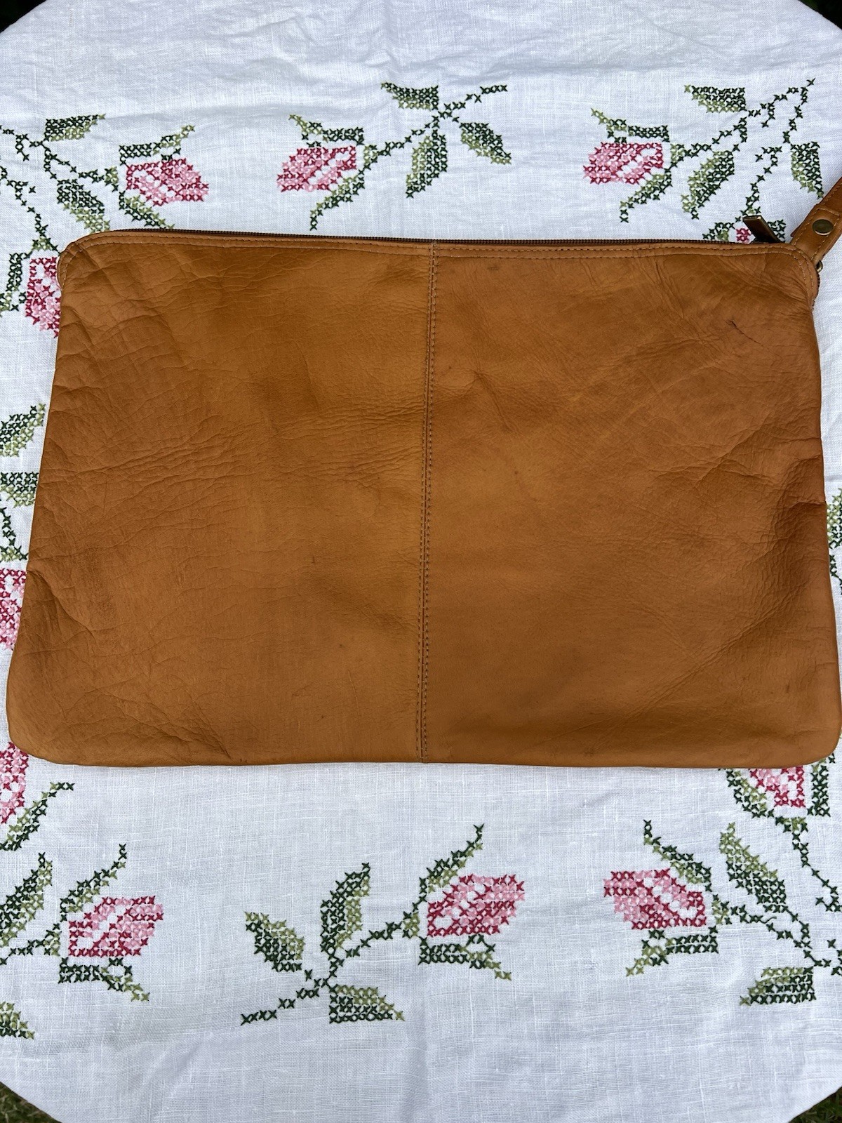 David King Leather Document Folio Case Pouch