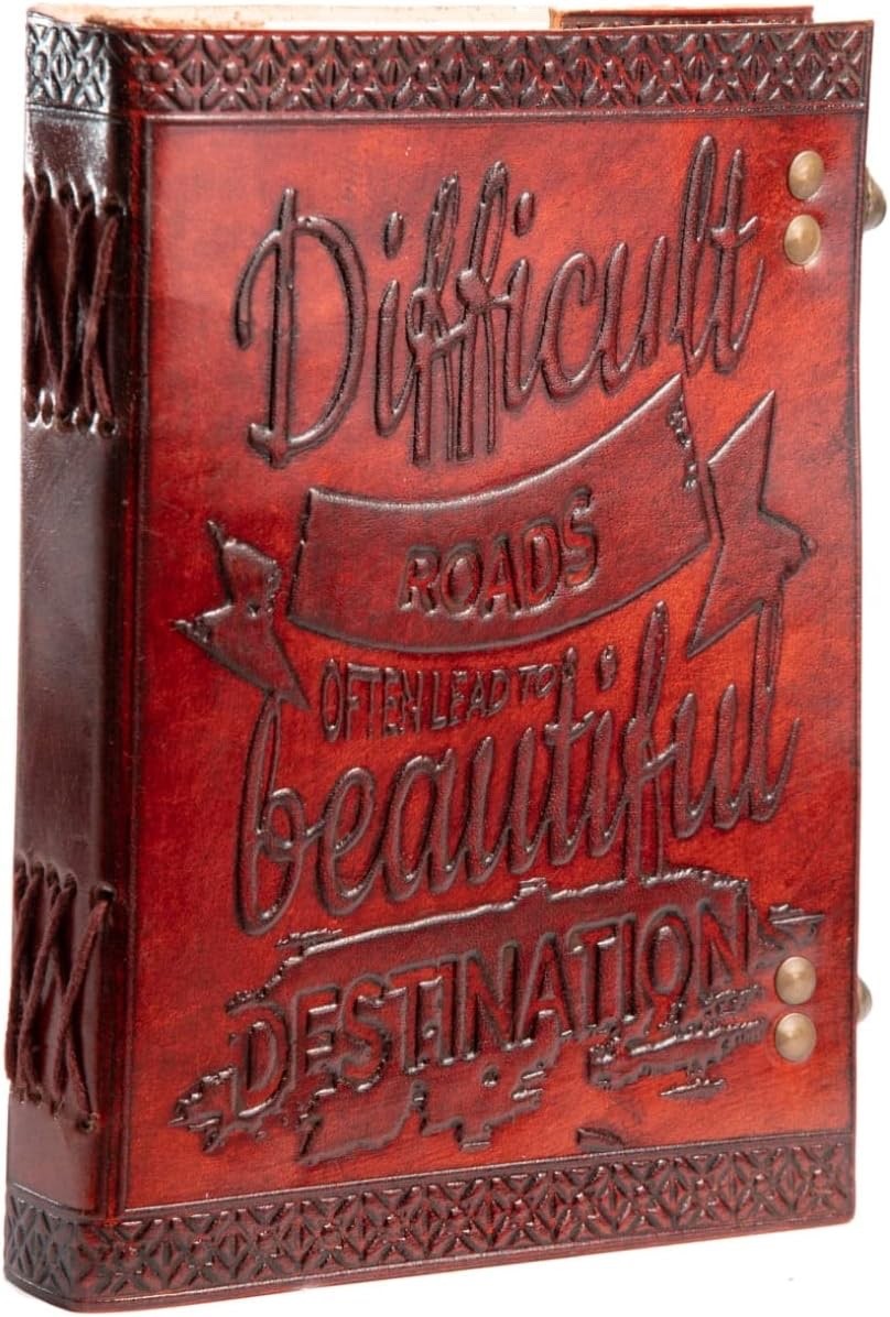 Genuine Leather Journal Set 7×5 & 6×8 | 200 Blank Pages | Buy One Get One Free