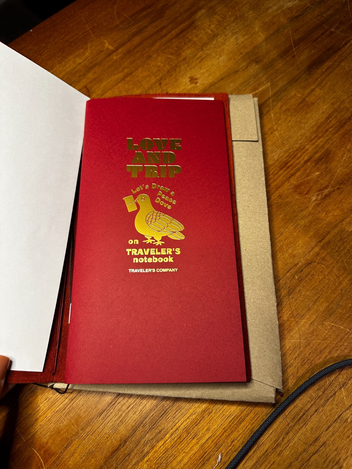 Traveler’s Company LOVE AND TRIP Notebook Red Leather Cover Regular