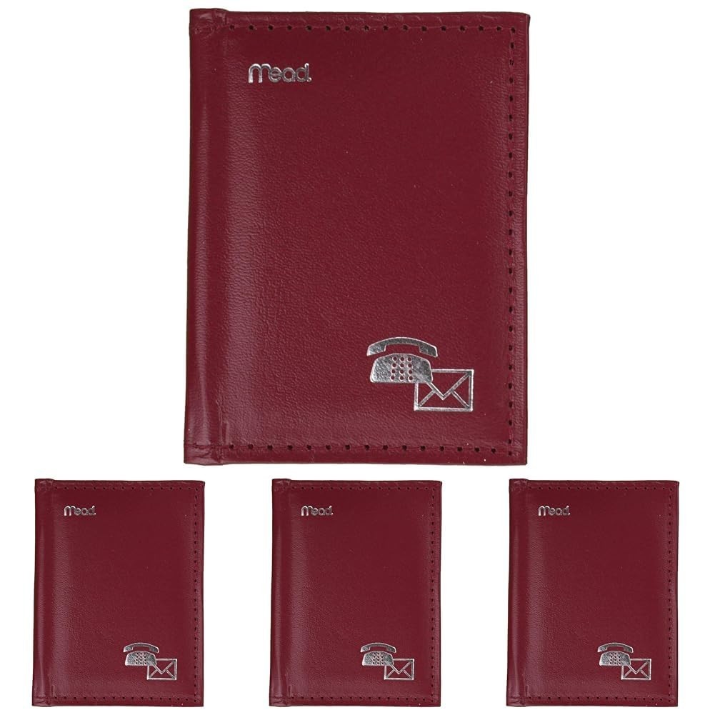 Mini Telephone & Address Book – Assorted Colors, 1 Count, Pack of 4 – Organizer