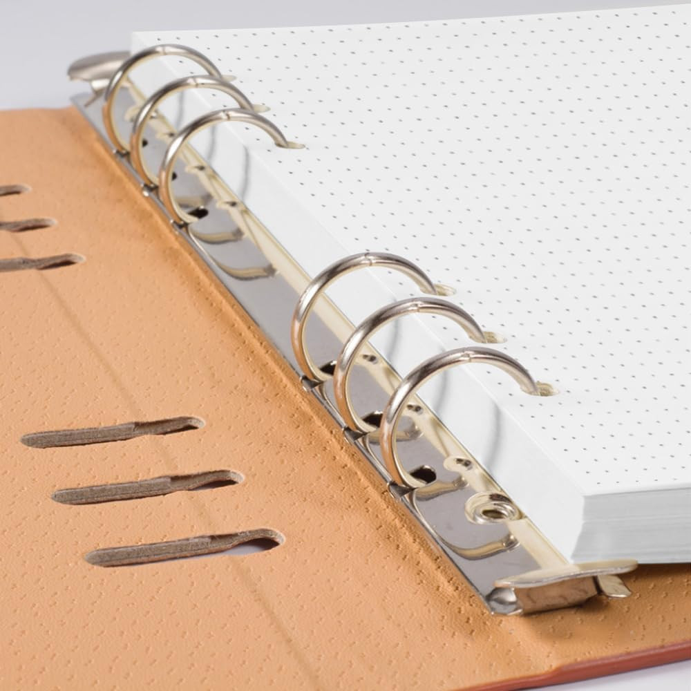 (3 Pack) A5 Dotted Paper Refills – 6 Hole Punched, 300 Sheets/600 Pages Dot Grid