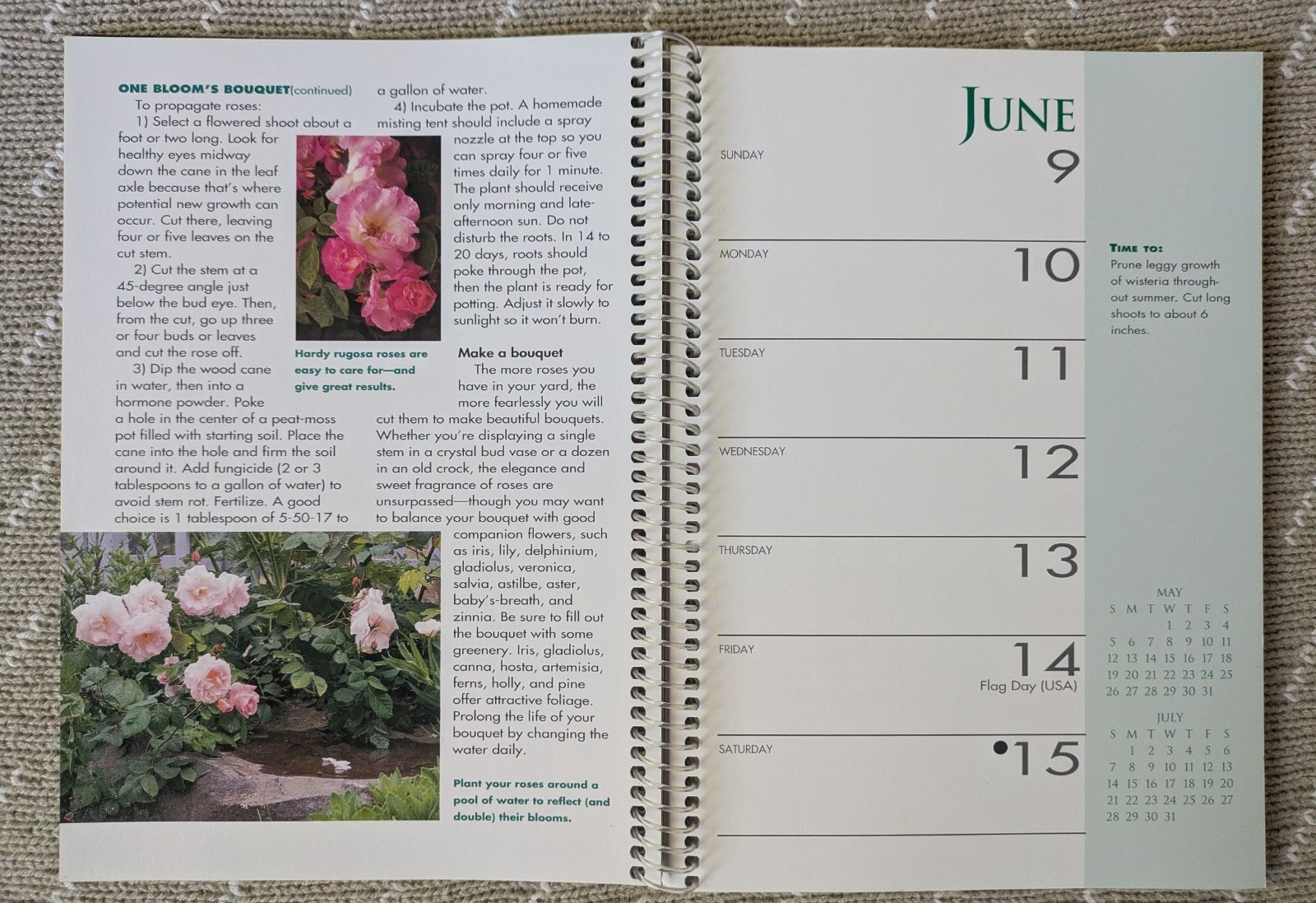 Hallmark Better Homes and Gardens A Gardener’s Weekly Guide & Journal 1996