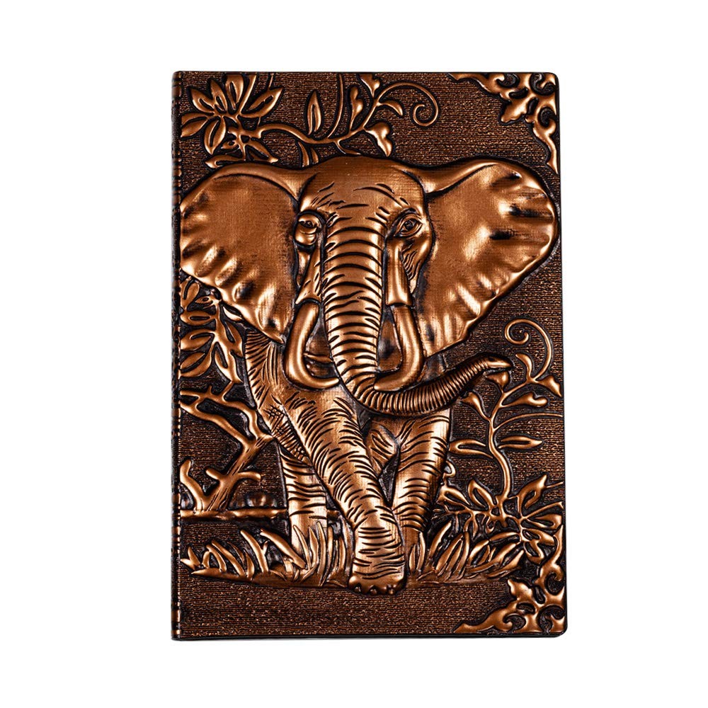 molshine A5 (5.5″ x 8.3″) Embossed x 8.3″), Elephant(RedBronze)
