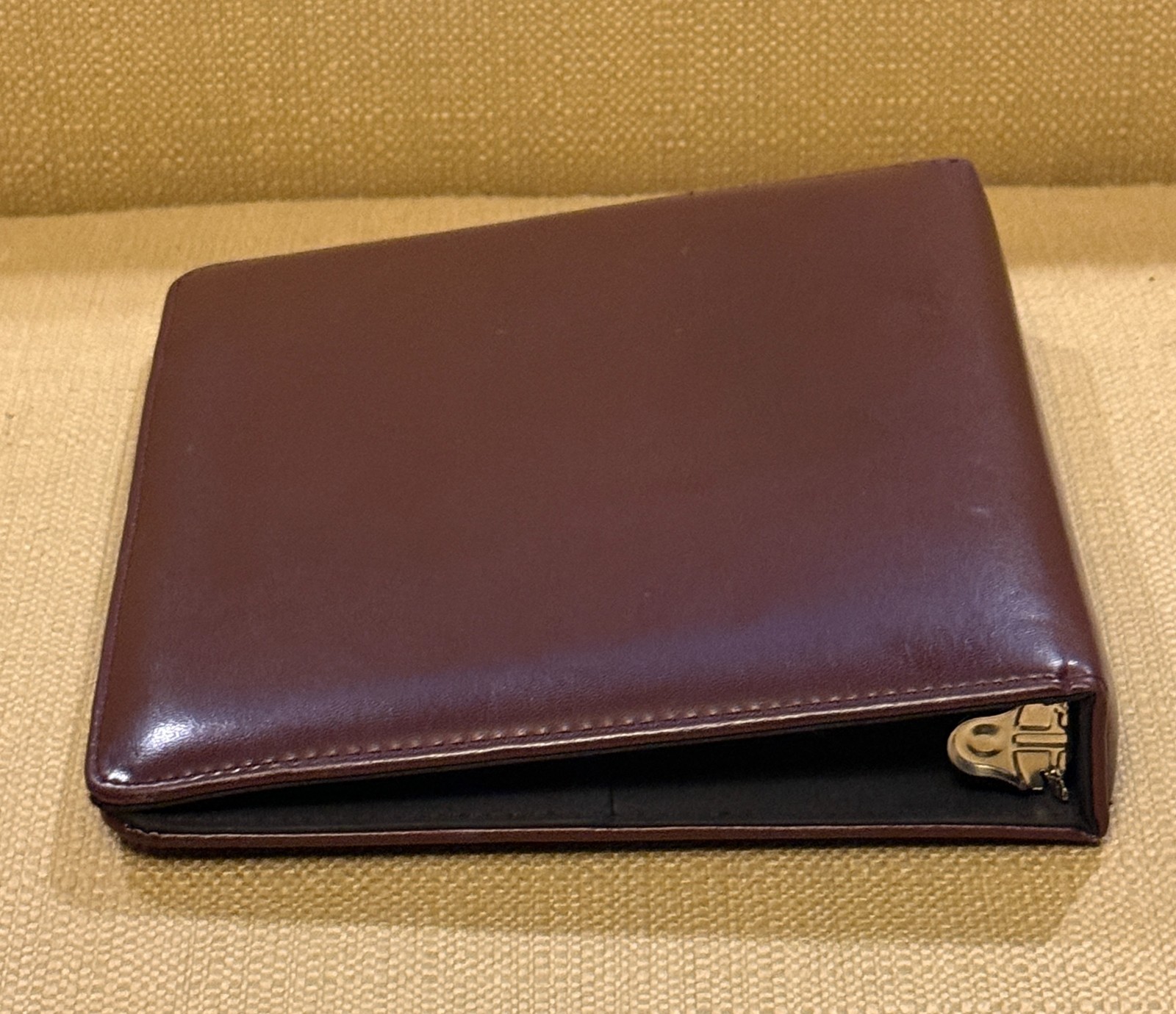 Franklin Covey Classic 7 Ring Planner Binder Organizer Burgundy Faux Leather