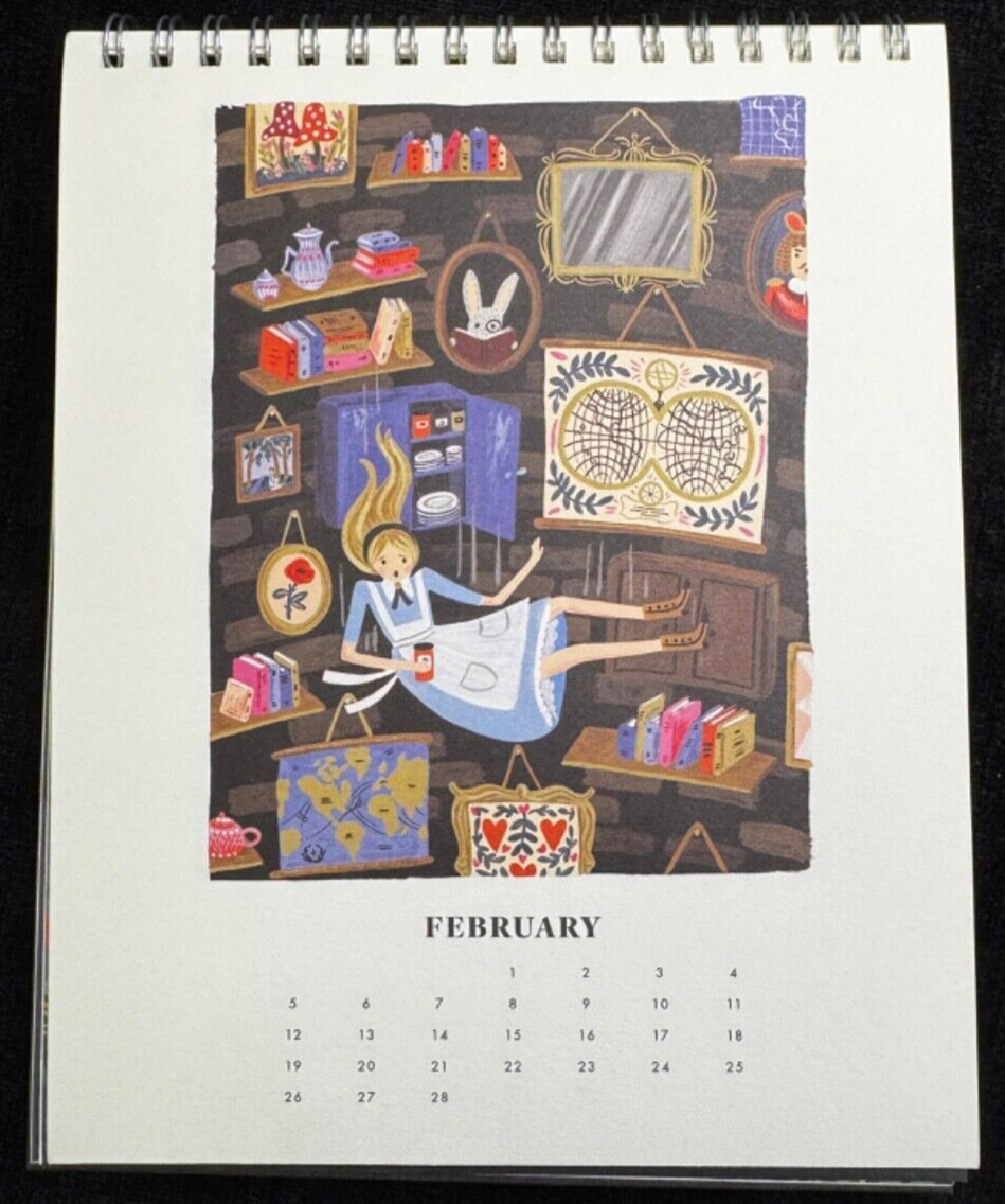 Rifle Paper Co. Limited Ed. Alice In Wonderland 2017 Desk Calendar – Great Art