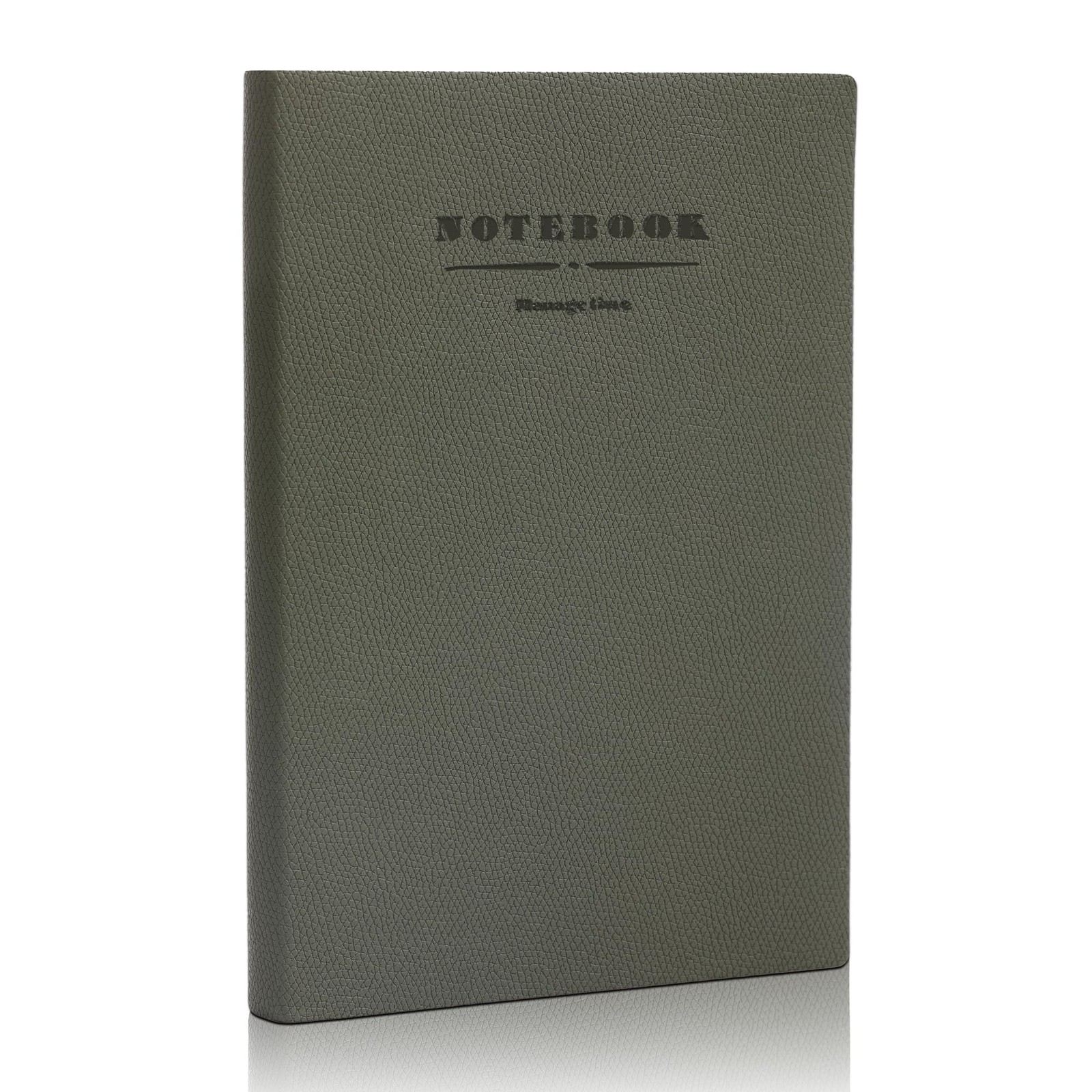 Journal Notebook Litchi Striped Soft Leather Lined 5.7″ x 8.3″ 360 Pages Hard…