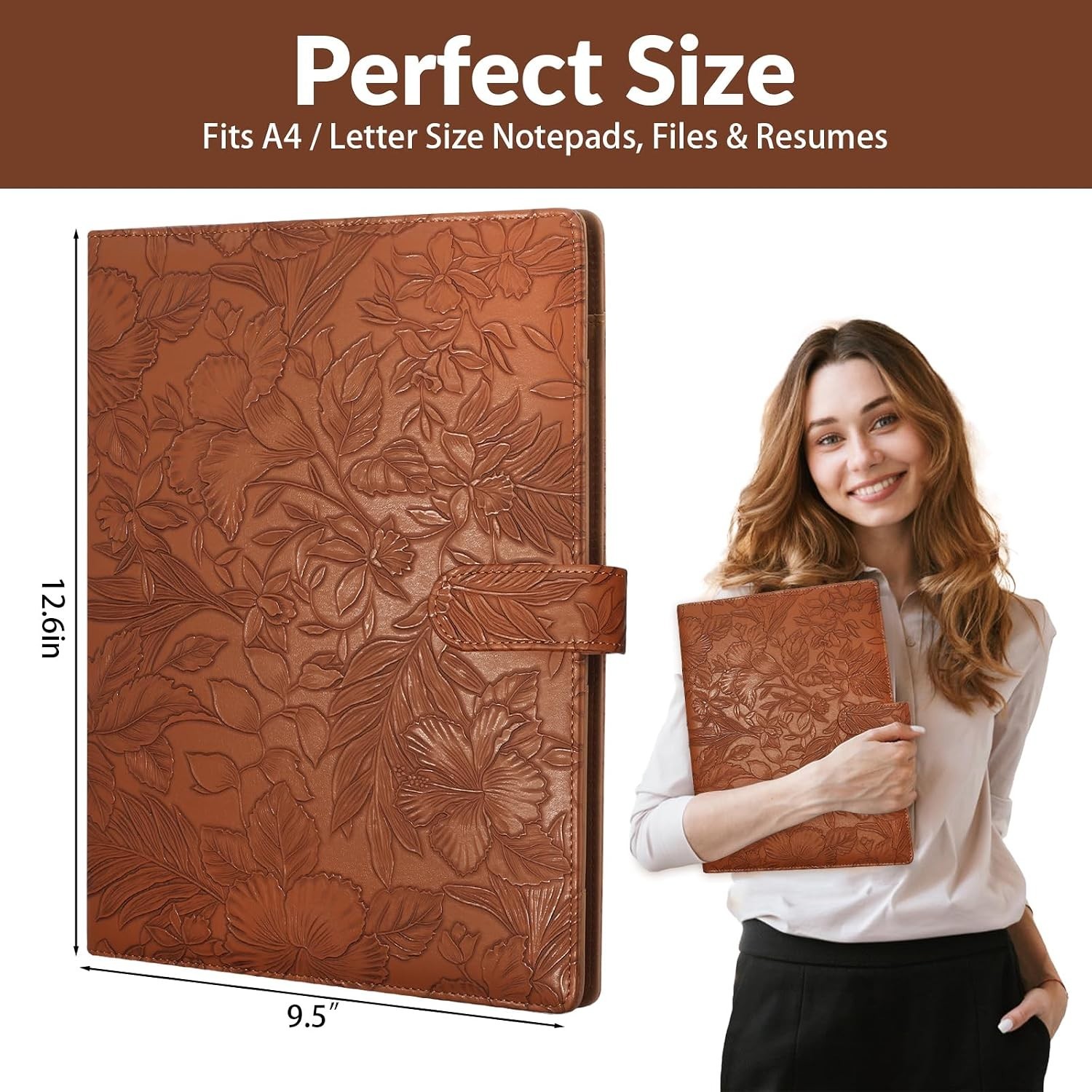 Professional Padfolio Portfolio Binder, Organizer for Letter Size Legal Pad N…