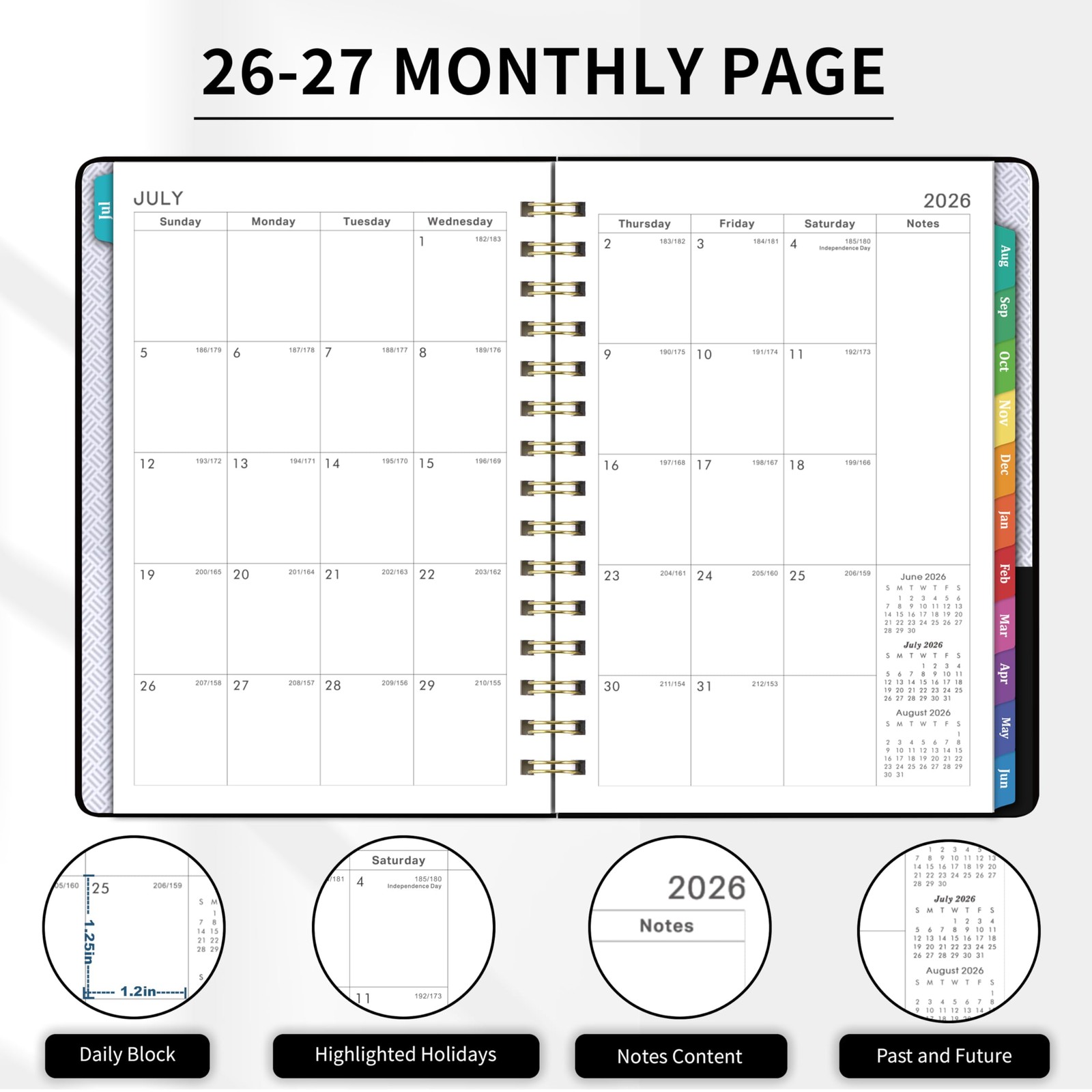 Planner 2026-2027 – Planner 2026-2027 Weekly and Monthly from Jul. 2026 – Jun…