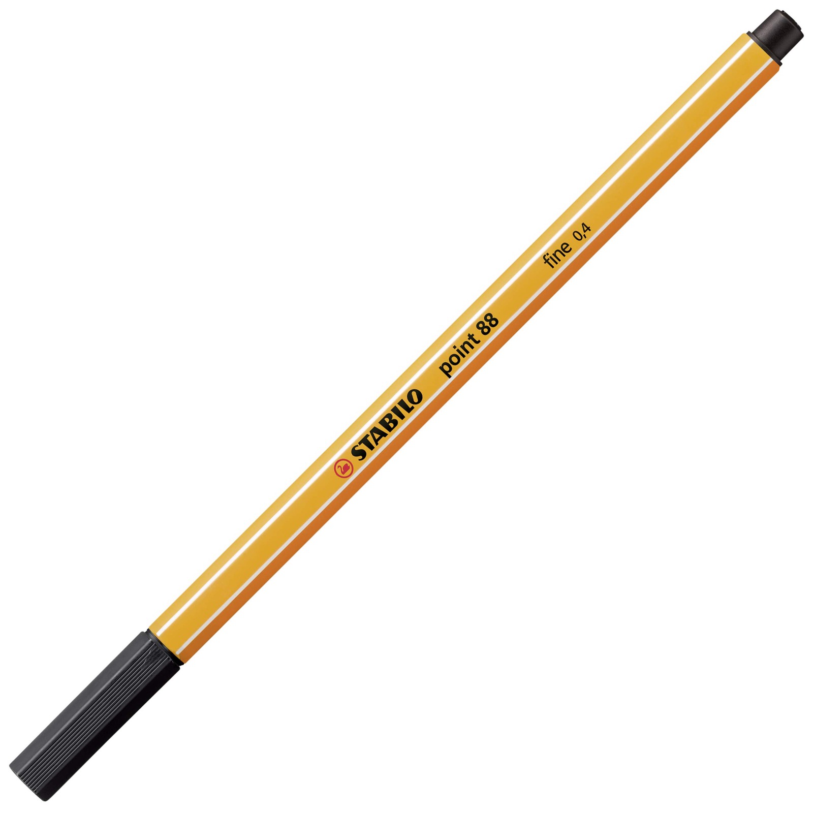 STABILO Point 88 Fineliner, Black, Wallet of 10 1 Count (Pack 10), Black