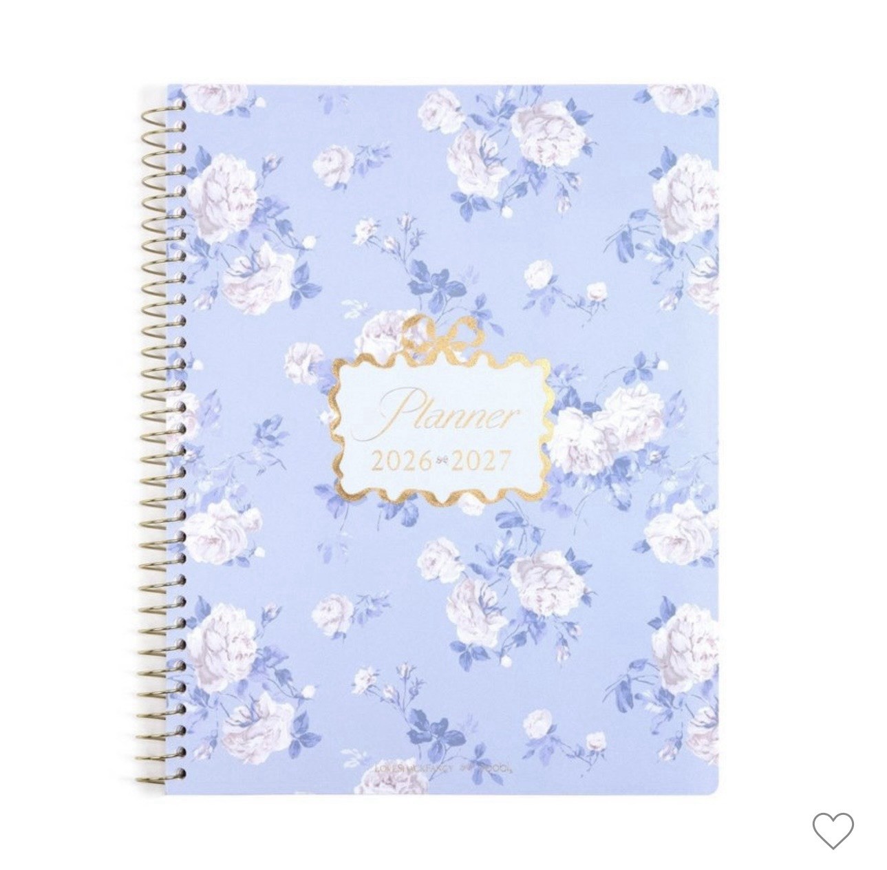 LoveShackFancy Everblooming Rosettes Monthly and Weekly Planner 8.5″x 11″ Blue