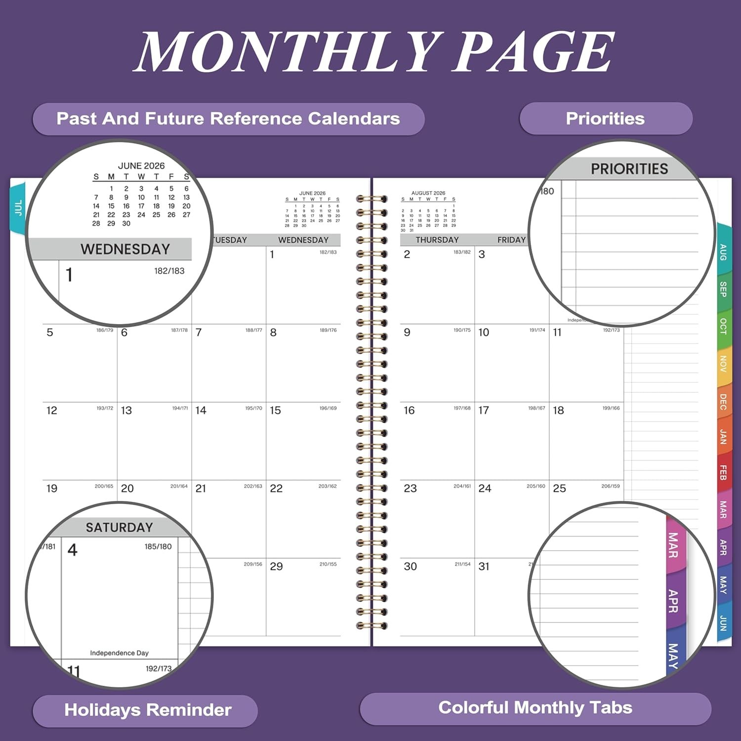 Comprehensive 2026-2027 Planner – 9″ x 11″ with Thick Paper and Daily Planning