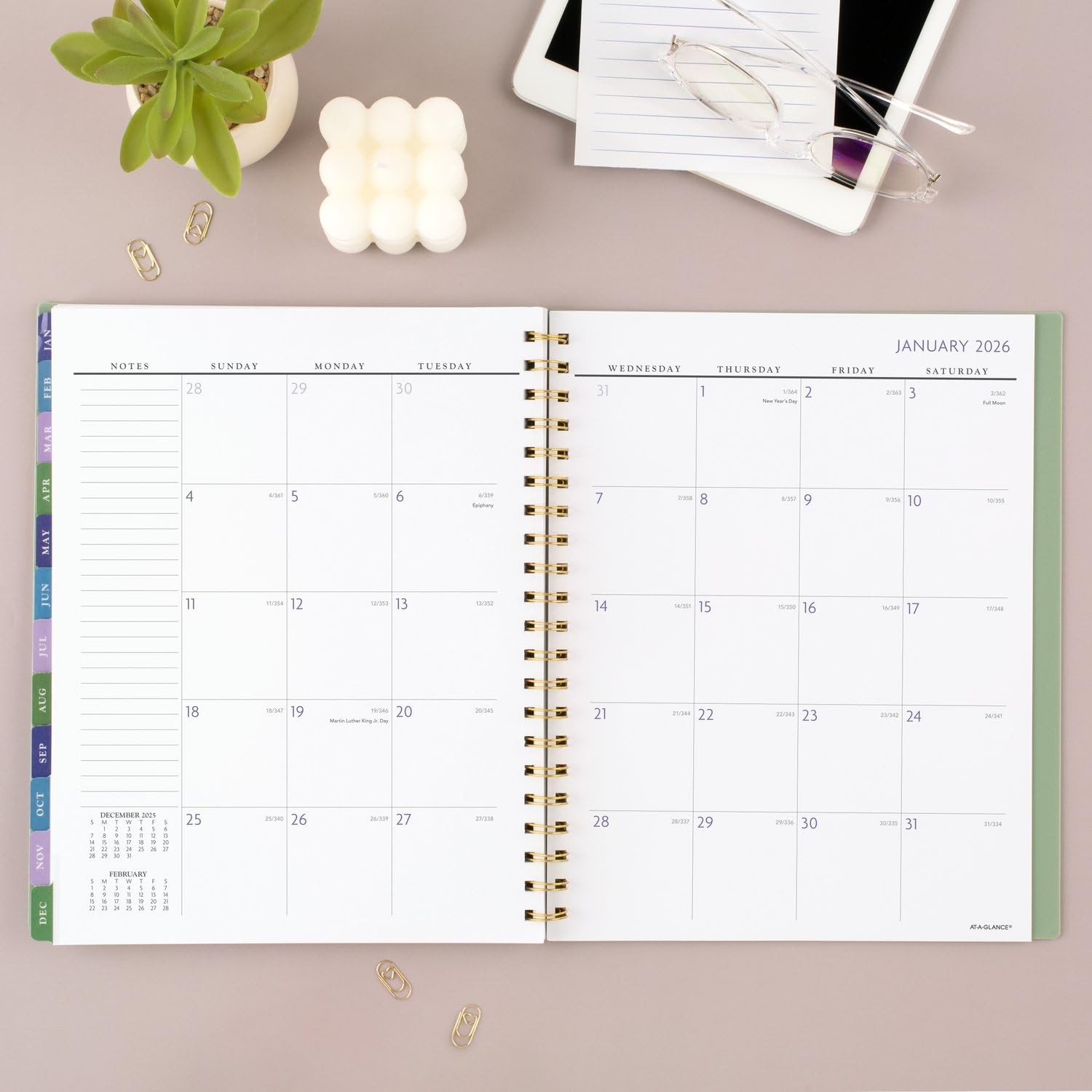 2025 Planner, Weekly & Monthly, 8-1/2″ x 11″, Large, Badge, Tile (1722T-905-25)