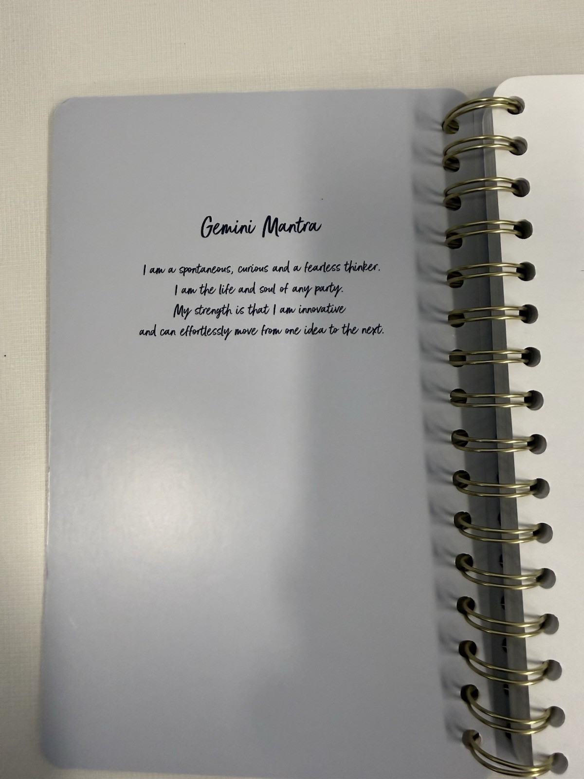 Be Rooted Zodiac GEMINI Spiral Bound College Ruled Hard Cover Journal