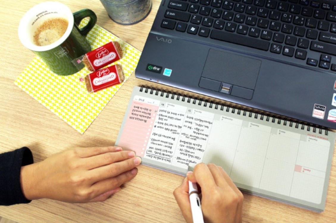 PAPERIAN Brilliant Weekly Scheduler – Wirebound Undated Planner Gray