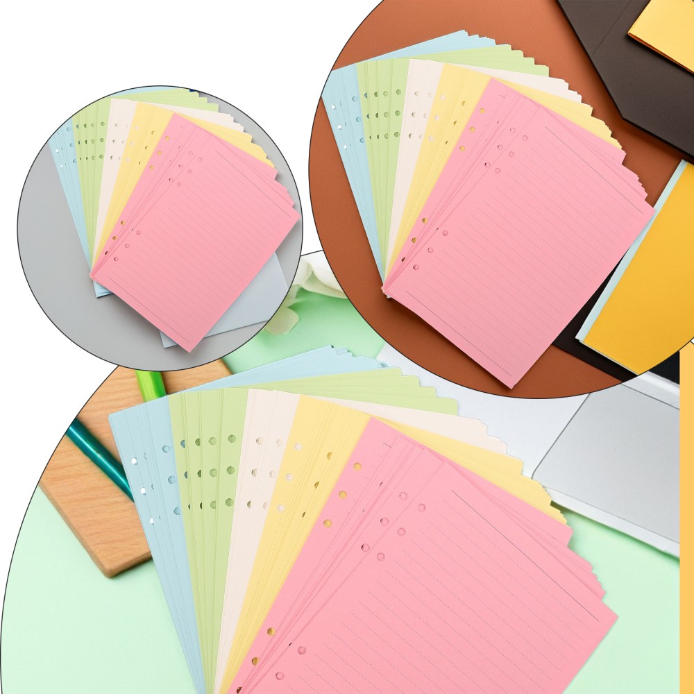 2 Sets Reusable Loose Leaf Planner Inserts A5 Binder Refill Paper Smooth Writing