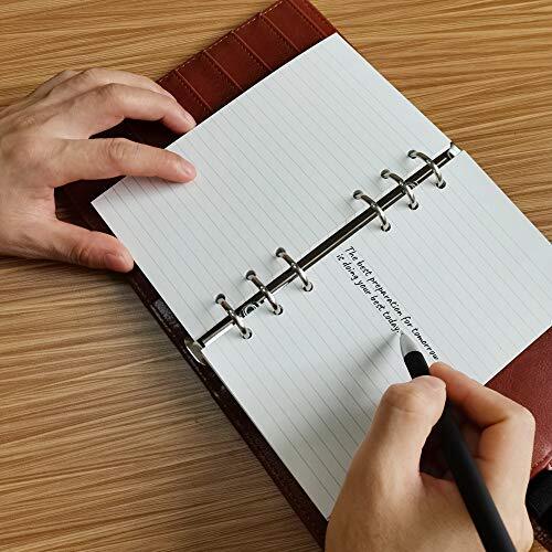 A6 Refill Paper 100 Sheets Lined Paper 6 Hole Punched – 5 Binder Dividers 3 P…