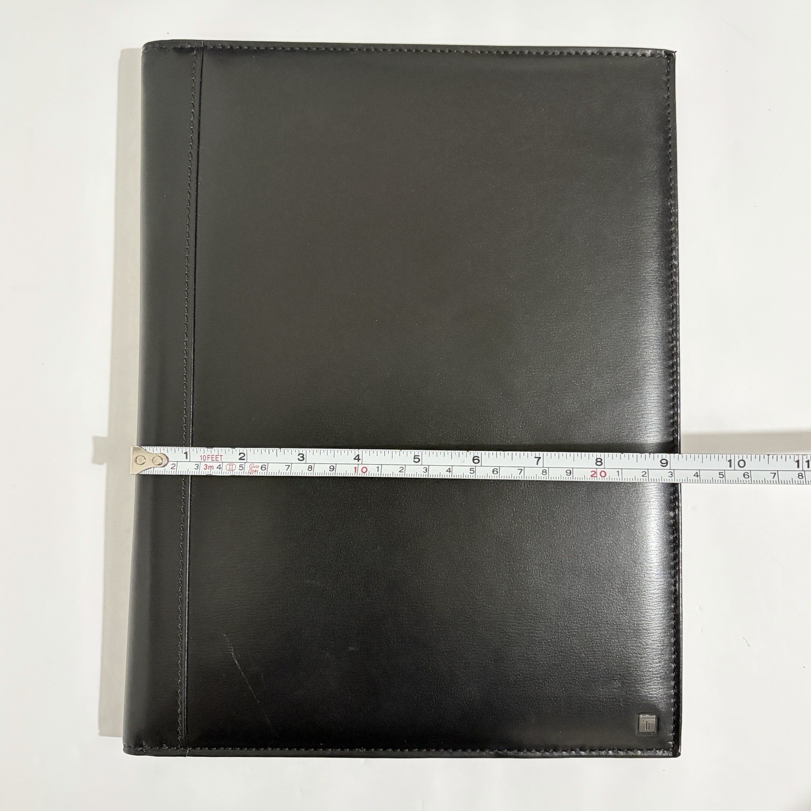 Tumi Padfolio Notepad Organizer Holder Black Leather 9 x 12″ Executive Legal Pad
