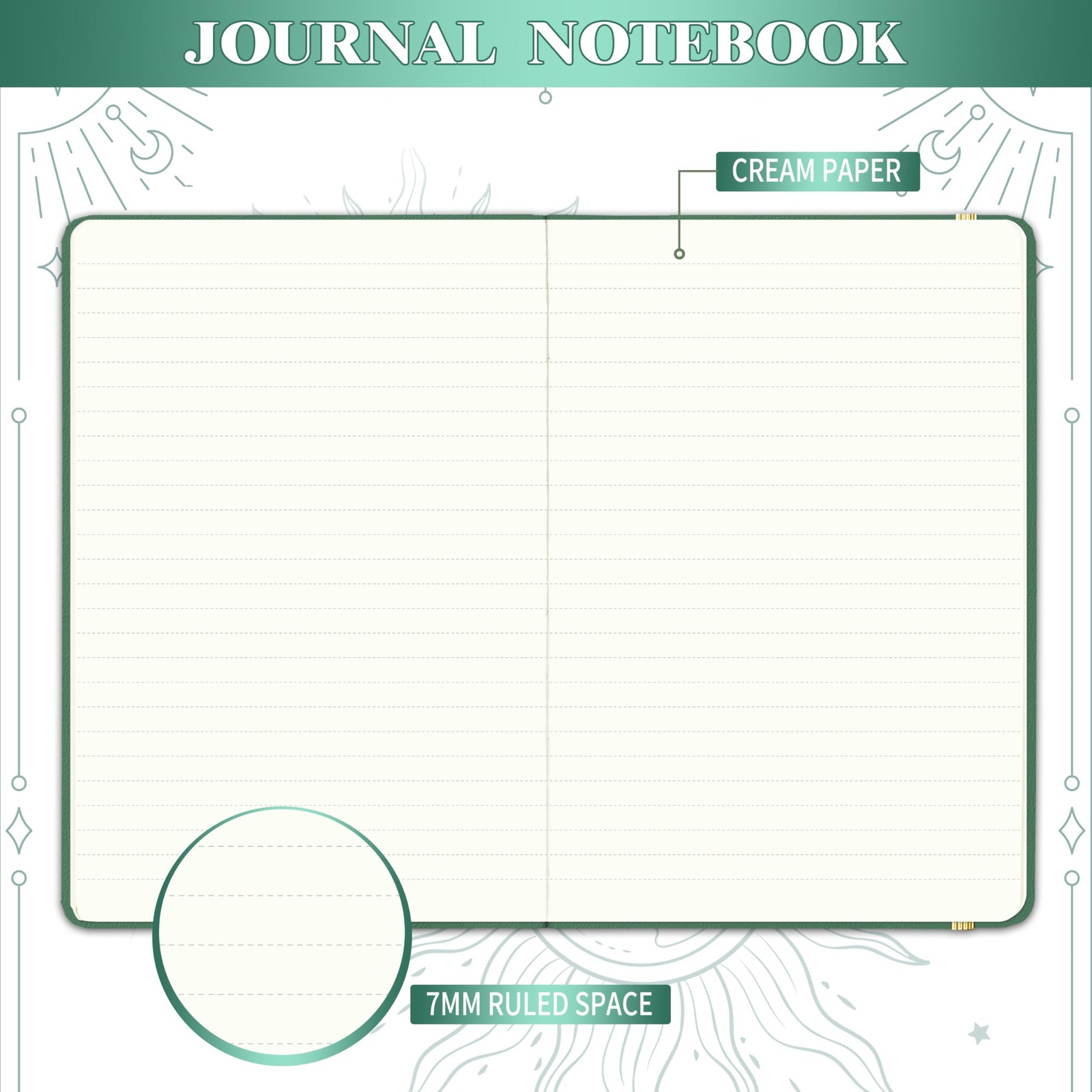 Artfan Ruled Notebook/Journal – Premium Thick Paper Faux Leather Classic Writing