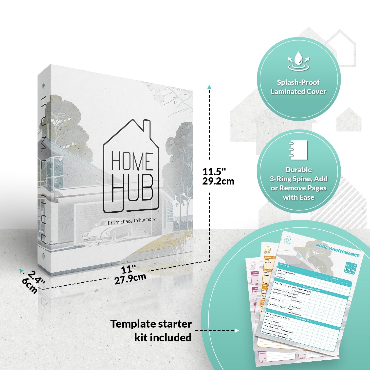 Home Organizer Binder 8.5×11, Household Planner, Organize Your Property & Pos…