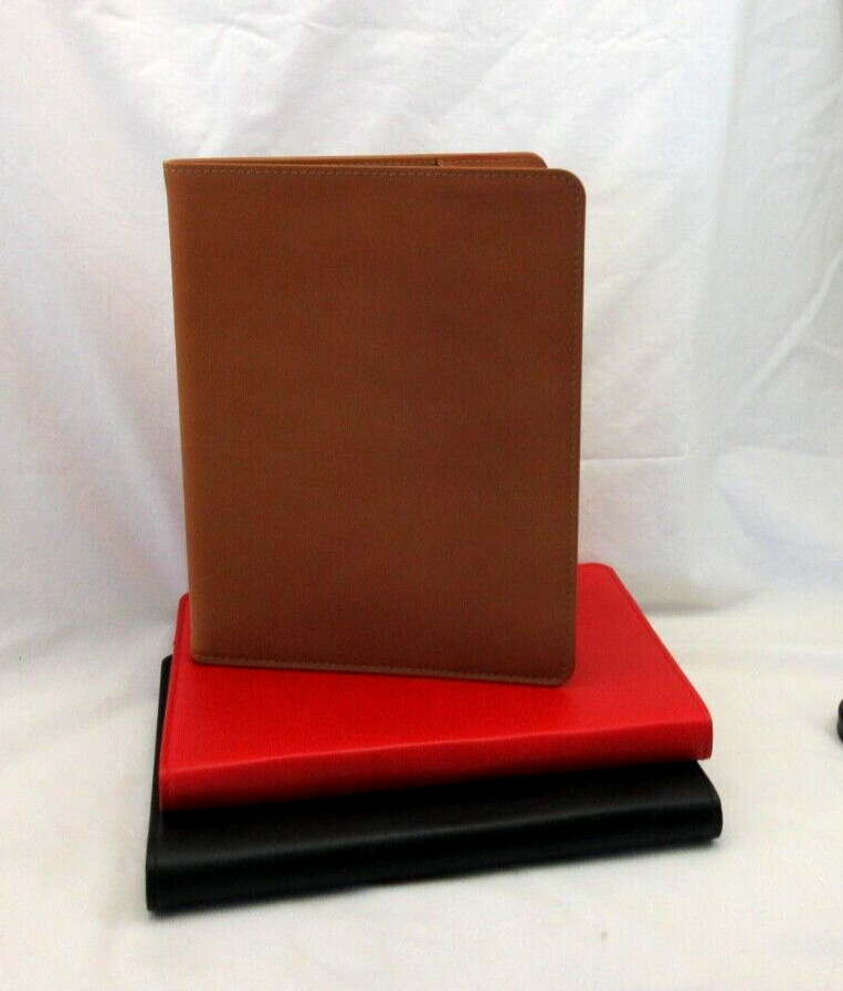 Graphic Image Notebook Refillable 9″ Leather Cover Spiral Lined Pages RED