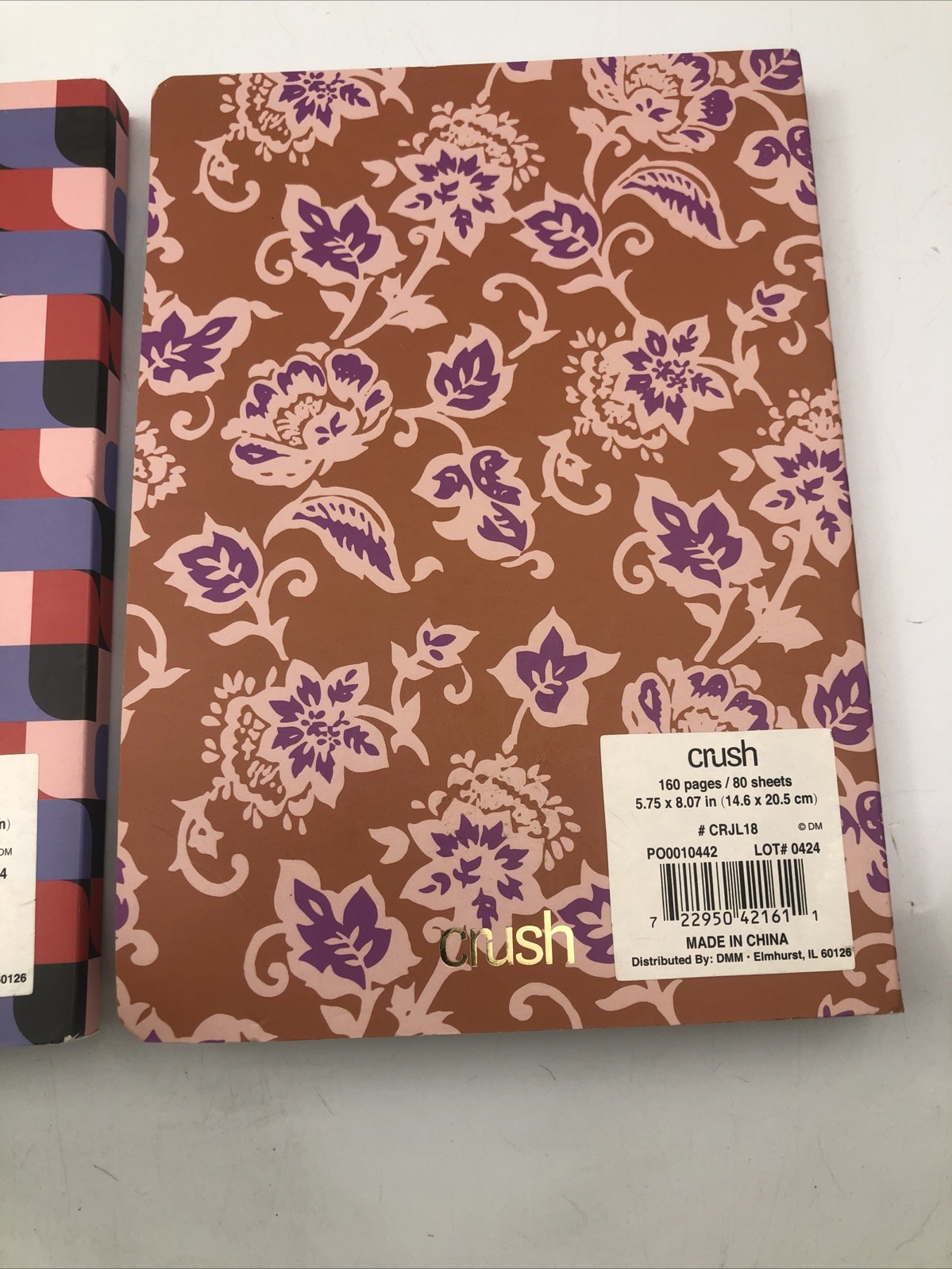 Set Of 2 Crush Journals Notebooks “Let Me Overthink This” & Noted 160 Pages