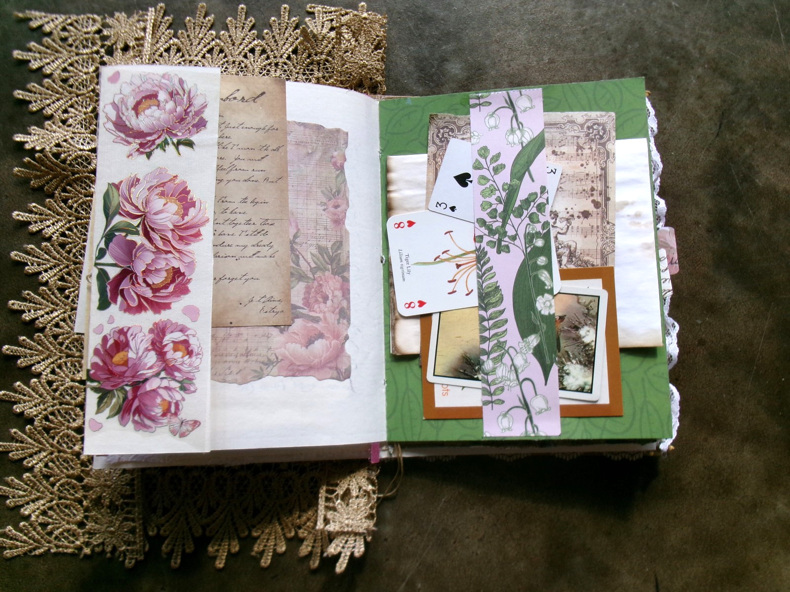 TRUE VTG JUNK JOURNAL WRITING JOURNAL JOURNAL “HEADS UP” POCKETS TUCKS