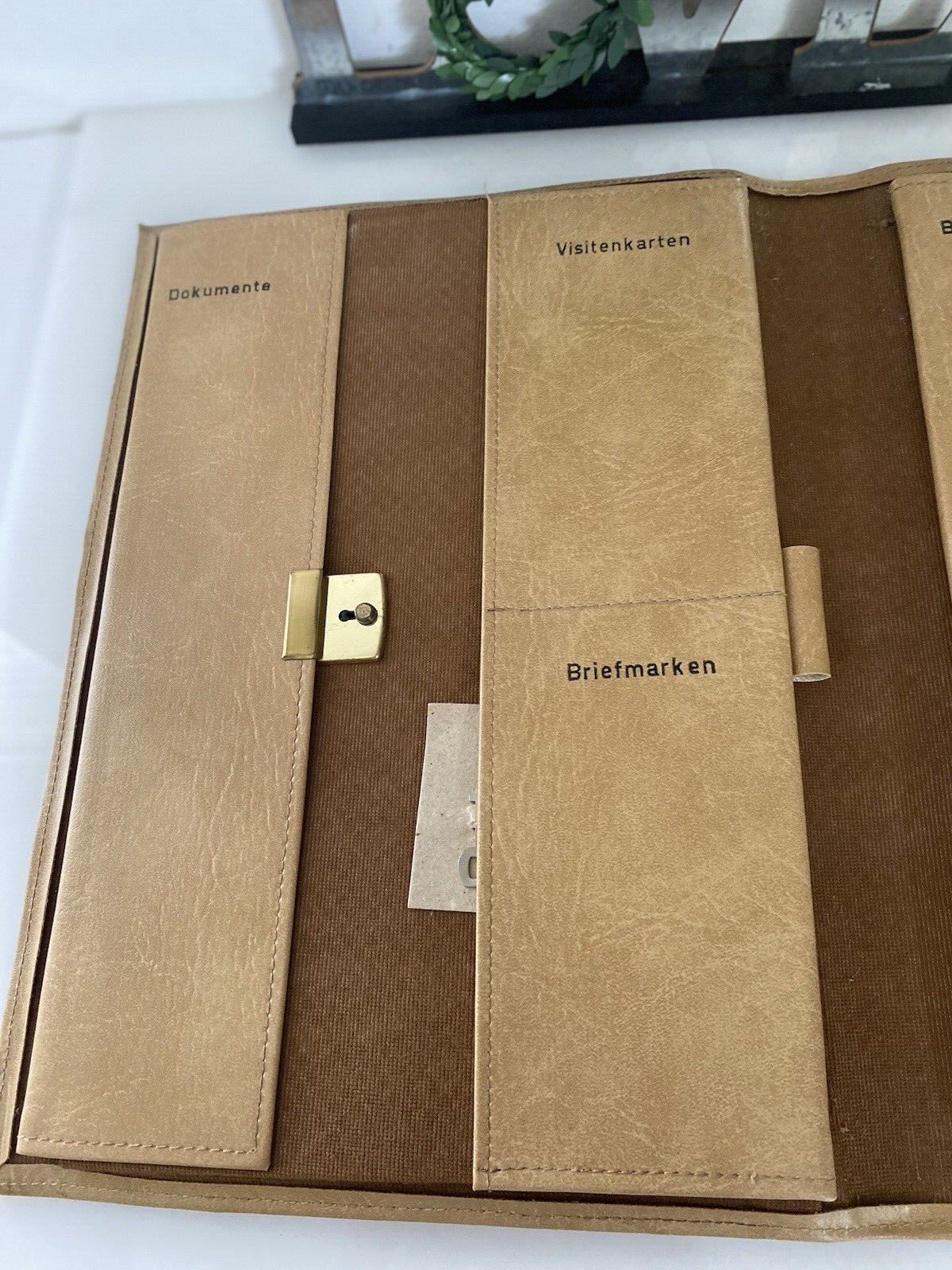 Vintage Business Leather Art Folio Padfolio Cover Embossed Tooled Deer Handmade