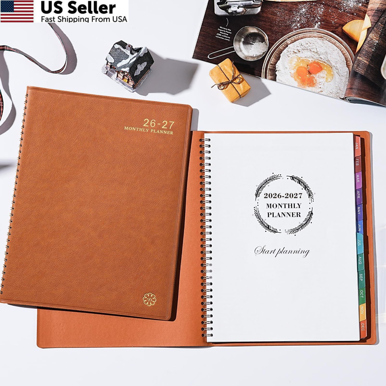 Monthly Planner 2026-2027 – 18 Months 9 inches X 11 inches, Brown