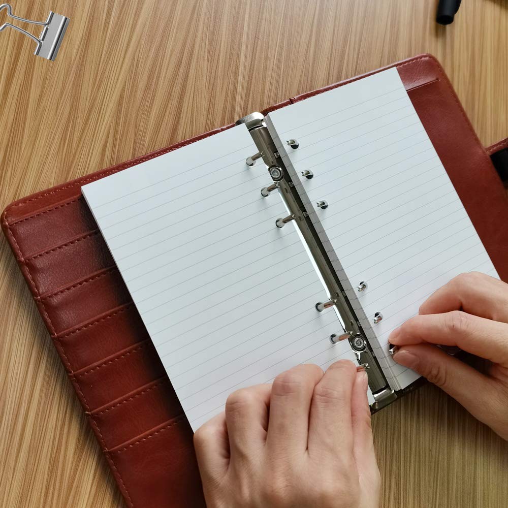 A6 Refill Paper, 100 Sheets Lined Paper, 6 Hole Punched – 5 Binder Dividers, …