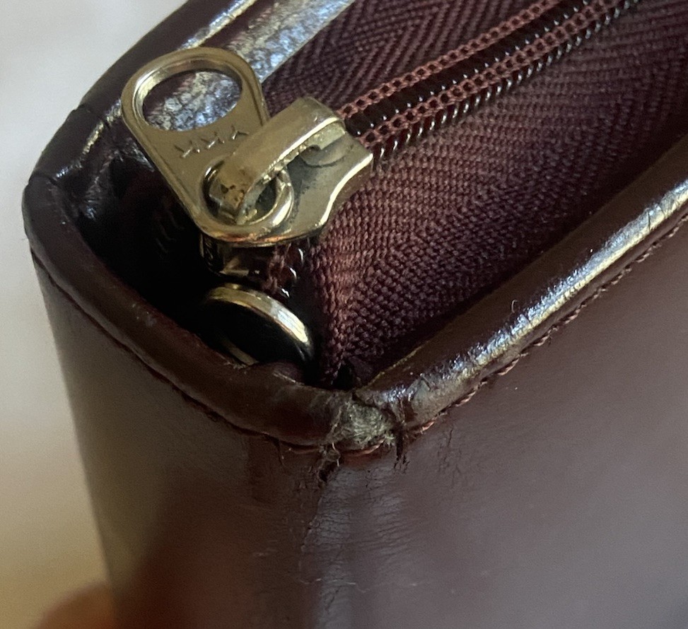 Vintage Day Timer 7 Ring Maroon/Burgundy CLASSIC Zipper Planner Binder Organizer