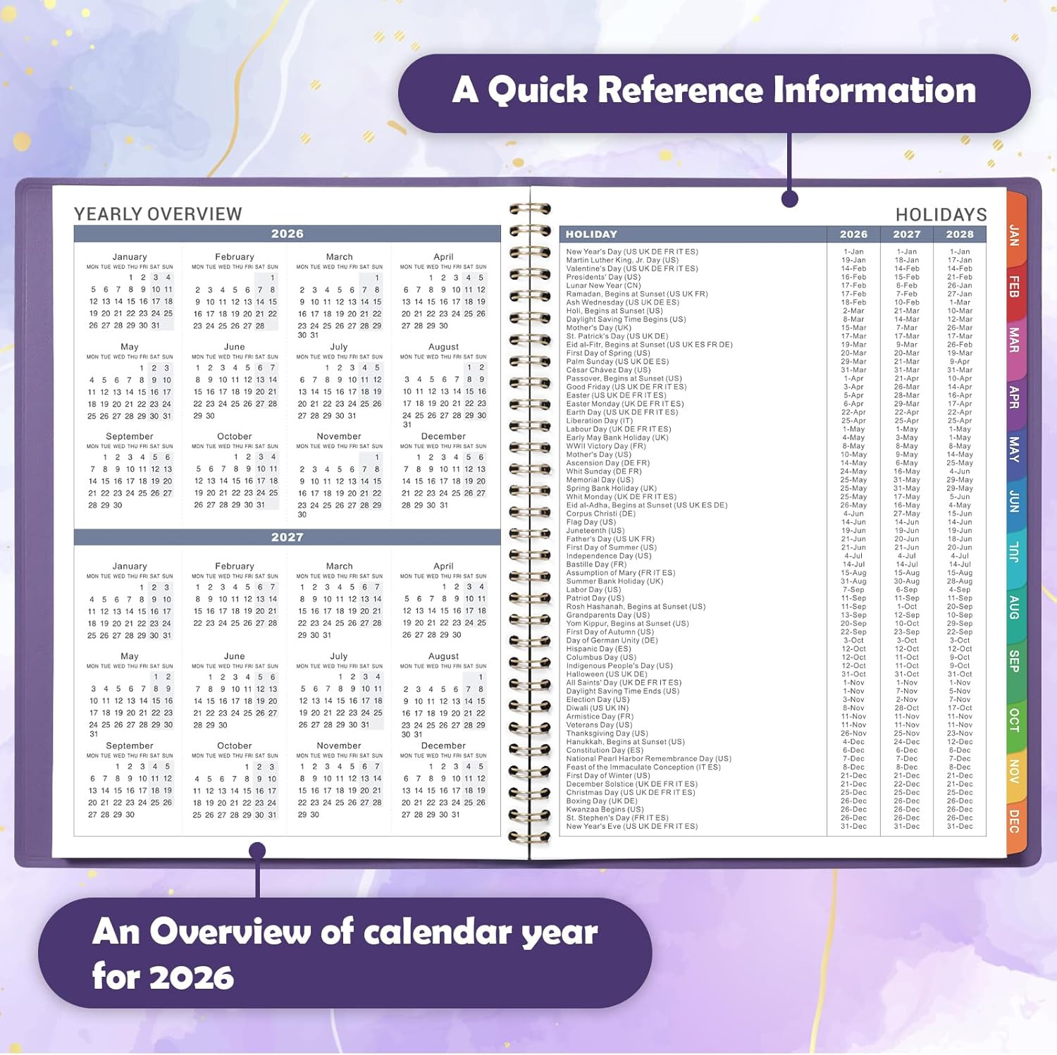 2026 Appointment Book – 30 Minutes-Hourly, Weekly ＆ Monthly Calendar Planner 202