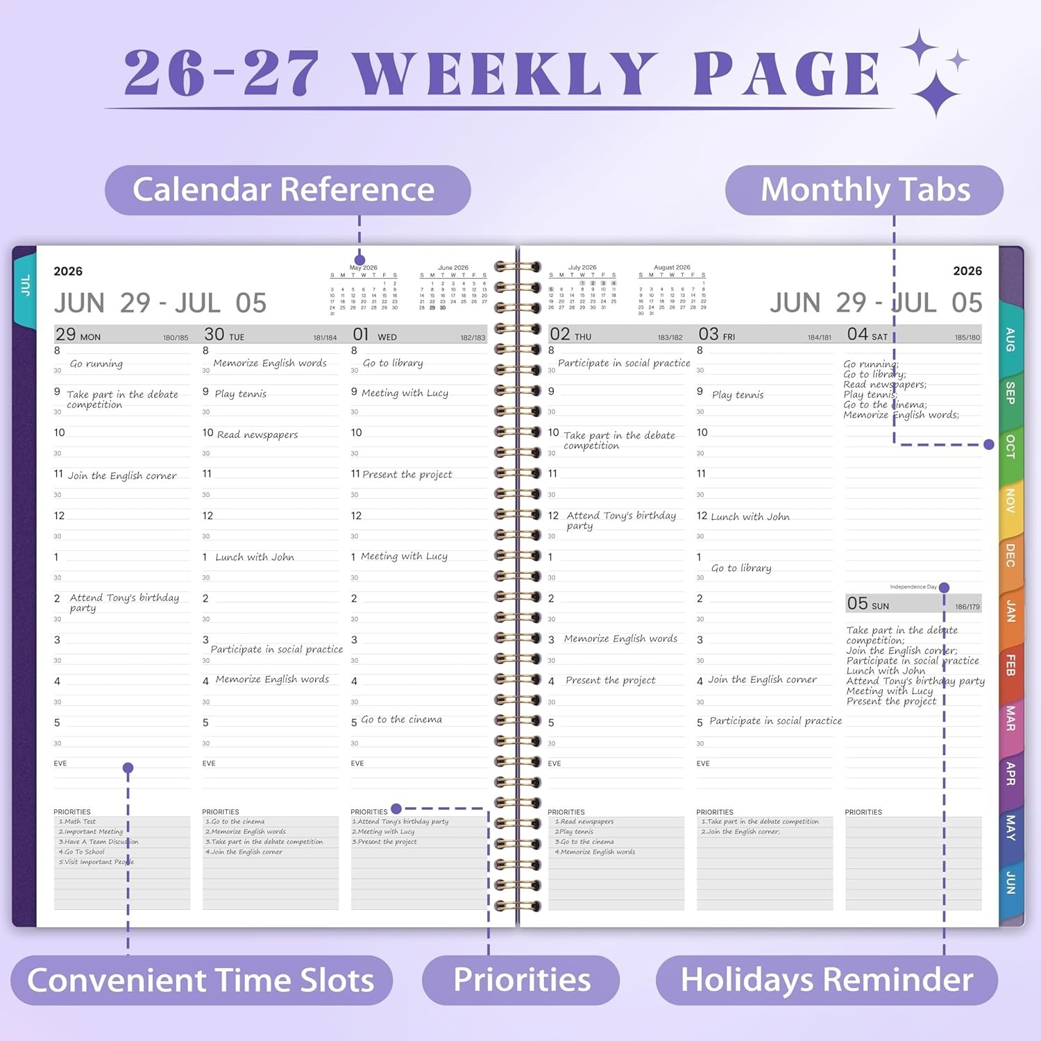 2026-2027 Appointment Book/Planner – 8.2″ x 11″, Daily Planner