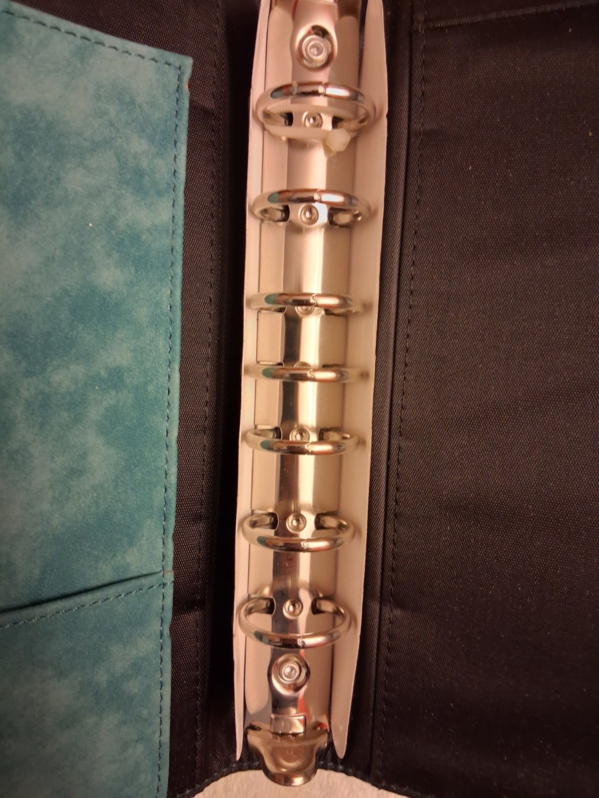 Day-Timer Desk Planner Organizer Binder 7 rings Turquoise Blue