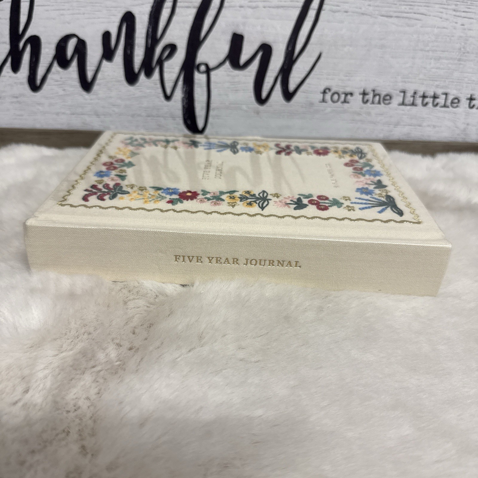 Rifle Paper Co Floral Embroidered Five Year Journal BEAUTIFUL New w/ Flaw