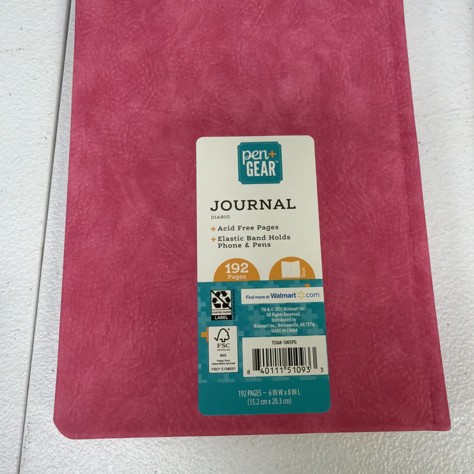 Pen+gear Journal 192 Pages 6 In W X 8in L
