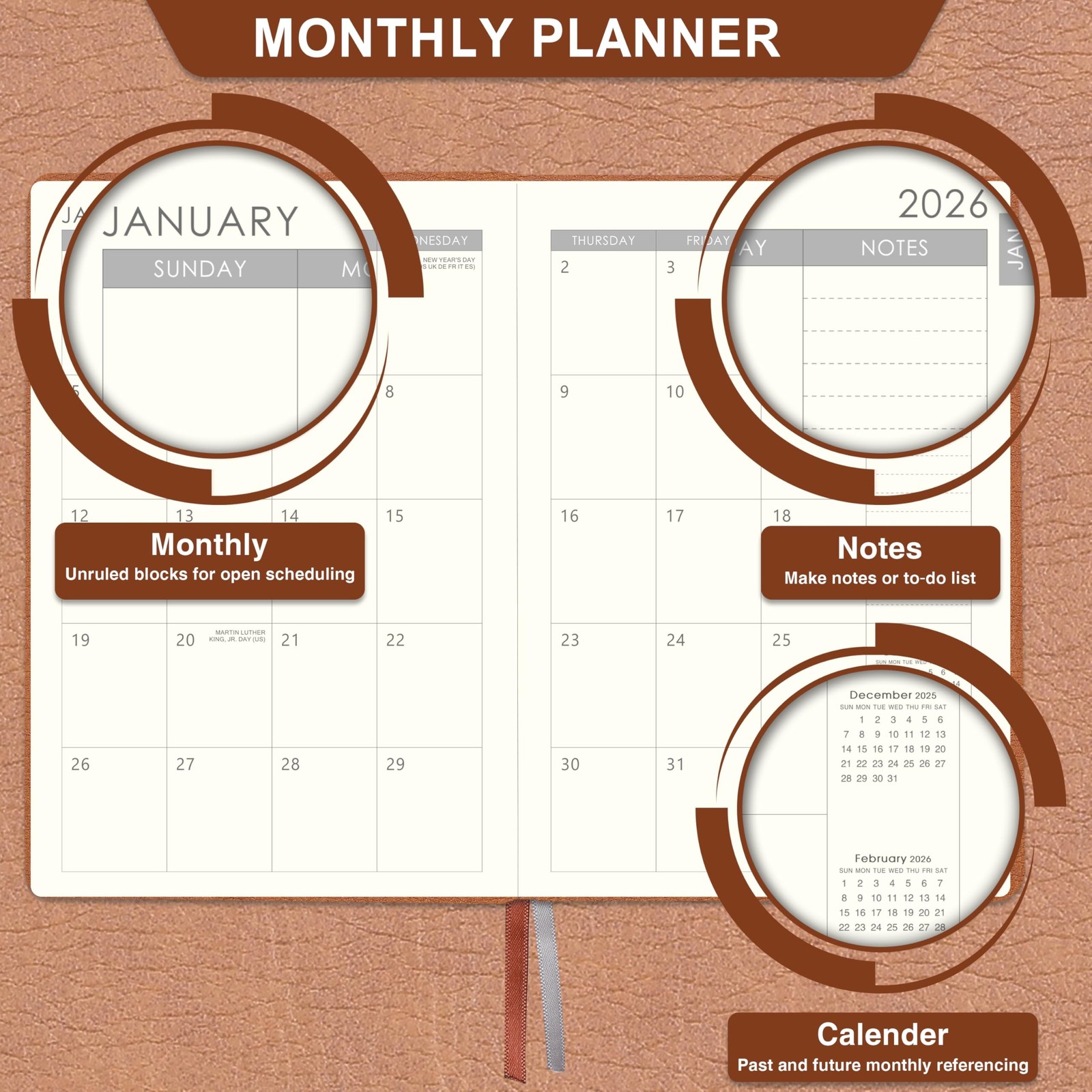 2026-2027 Planner – 2026-2027 Weekly Monthly Planner, July 2026 – June 2027, …